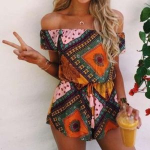 Boho Romper/Playsuit - Small/Medium